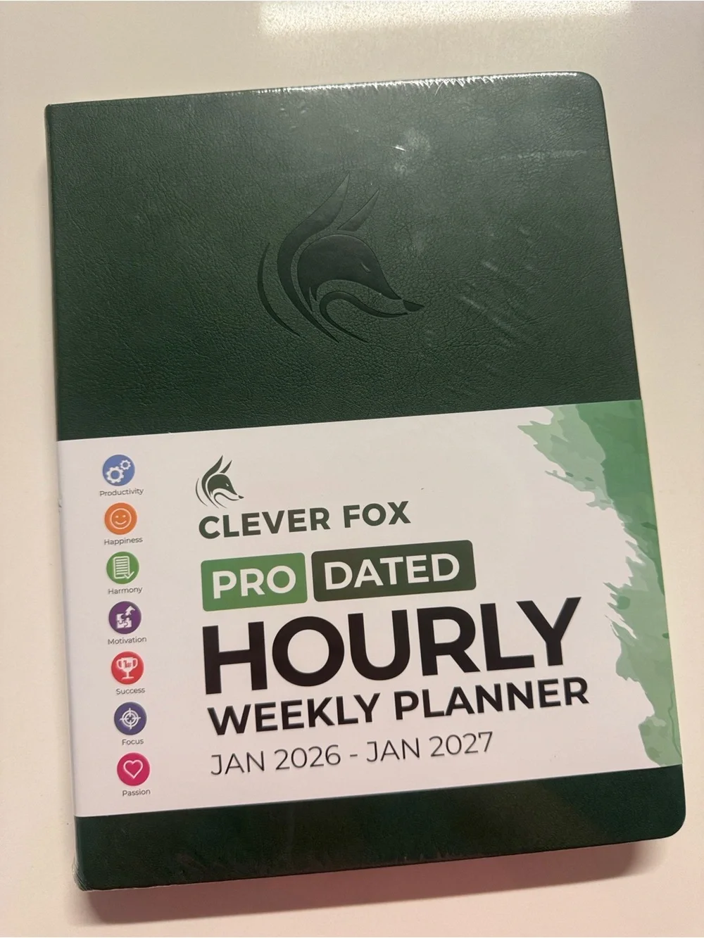Clever Fox Pro Dated Hourly Weekly Planner - Dark Green $35